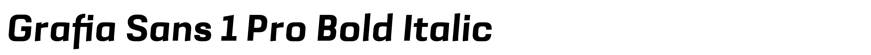 Grafia Sans 1 Pro Bold Italic